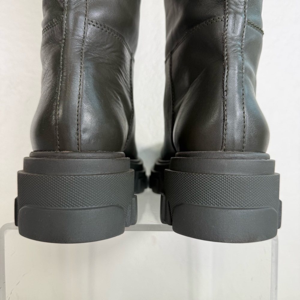 Aqua Private Label Kiki Tall Leather Lug Soles Platform Boots 10 (Fits like 11) - Picture 8 of 16